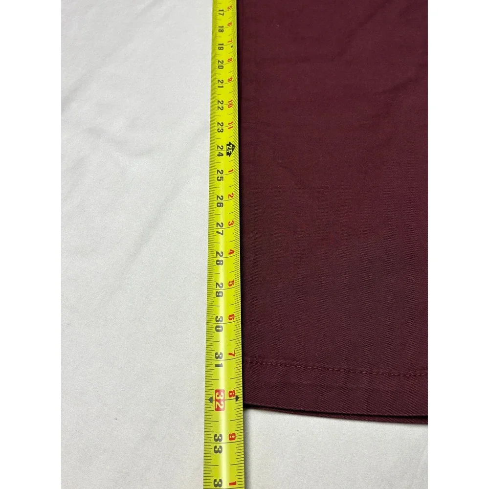 NWT Banana Republic Lived-In‎ Skinny Chino Pants Mens 36x32 Burgundy Maroon